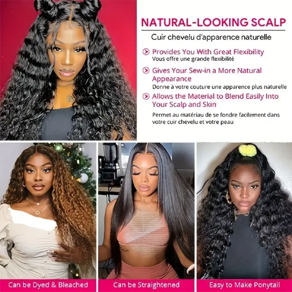 Parrucca con parte a V per capelli umani onda profonda senza lasciare fuori parrucca con parte a U di aggiornamento pre pizzicata per donne nere parrucca per capelli umani con parte a V riccia senza colla