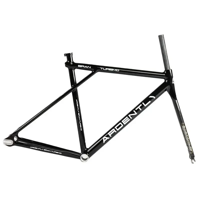 Nowa żarliwa aluminiowa rama 700C z pełną widelec węglowy 53CM 55CM 57CM jednobieżna gąsienica części rowerowe AL6069 — zdjęcie 2