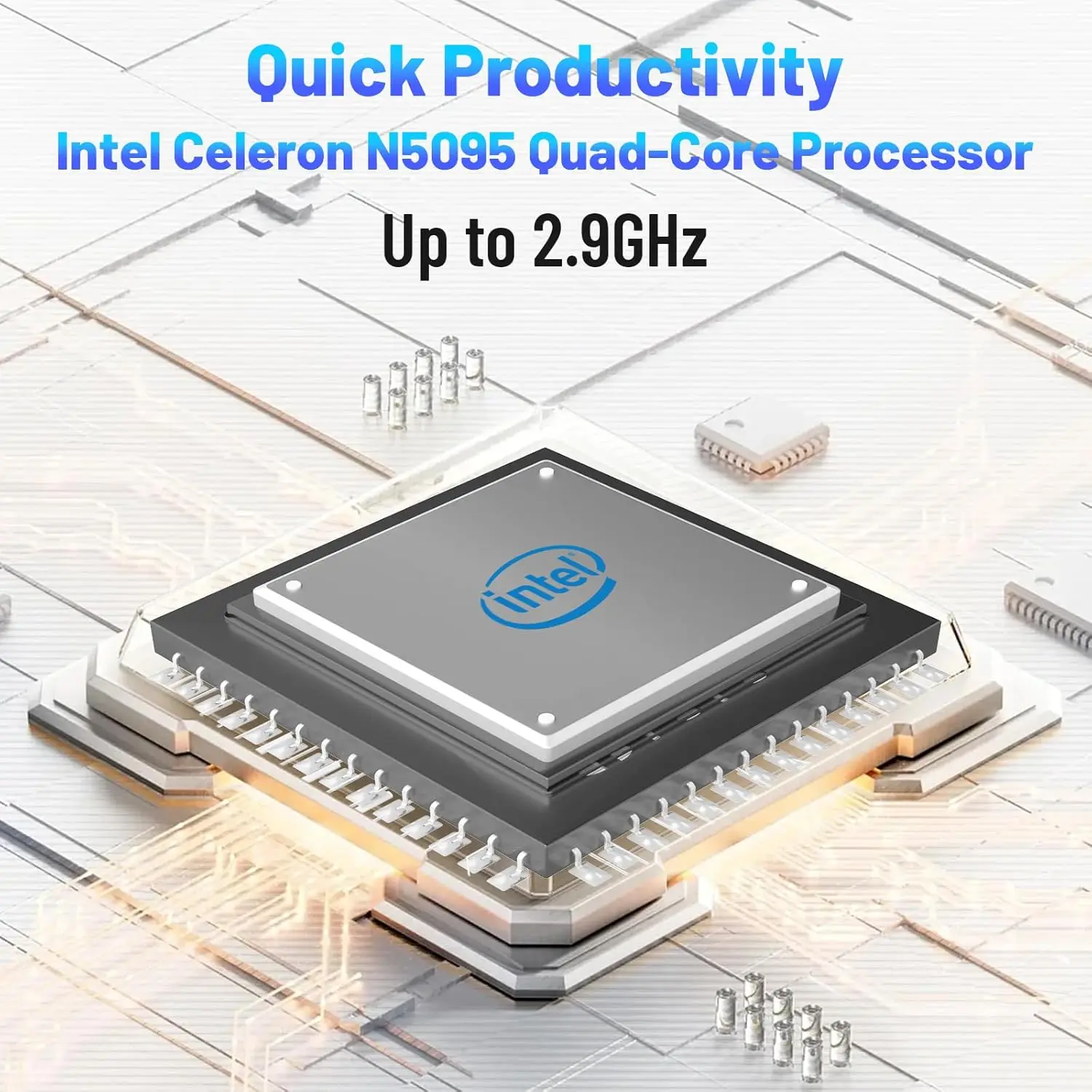 15.6 Inch Laptop Windows 11 Notebook 16G RAM 512GB SSD Quad-Core Intel Celeron N5095 Processors 1080P IPS FHD Laptop Computer
