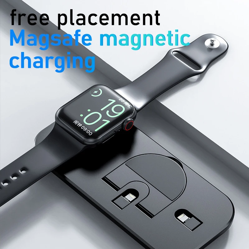 3 in1 mencerminkan hub magsafe popsocket magnetic nirkabel magnetic stand aksesoris ponsel untuk apple iphone airpods iwatch