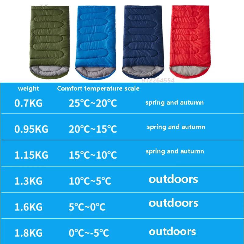 Lightweight Waterproof Sleeping Bag Ultra Light Cotton Sleeping Bag Winter Sleeping Bag Outdoor Camping Sleeping Bag