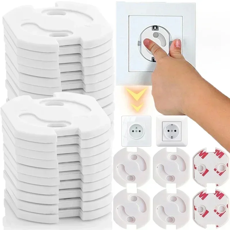 1/10 stks Stopcontact Bescherming Baby Kind EU Stopcontact Veiligheid Guard Anti Elektrische Schok Stekkers Protector Draaien Covers - afbeelding 2