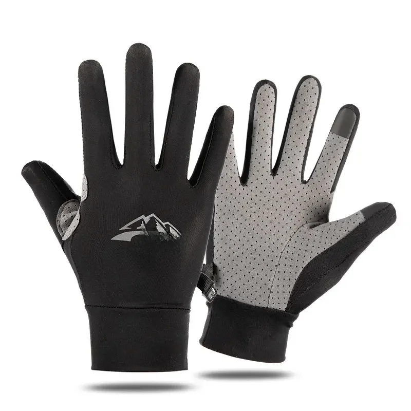 AliExpress HKXY GLOVES Summer Ice Silk Men Gloves Thin Light Sports Driving Fingerless Outdoors Fishing Women Cycling Run Non-Slip Touchscreen Gloves