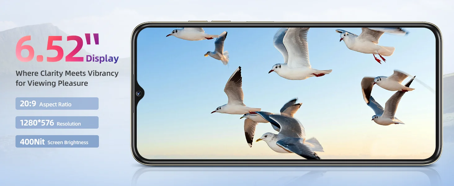 OUKITEL C1 Android 15 Cell Phone Unlocked 2025-16GB+128GB(TF 1TB), 6.52'' Waterdrop Screen, 5150mAh Battery Smartphone, 13MP Camera