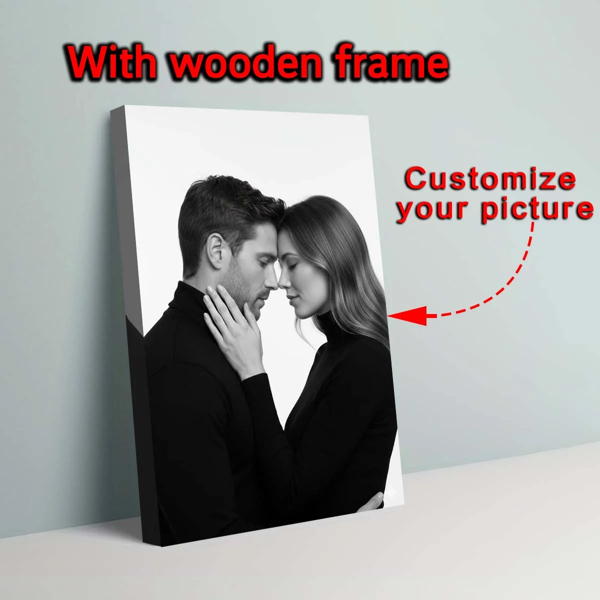 Custom Print Canvas Painting From Your Photos Wedding Birthday Poster Wall Art Decoration Pets Family Landscape Picture Decor