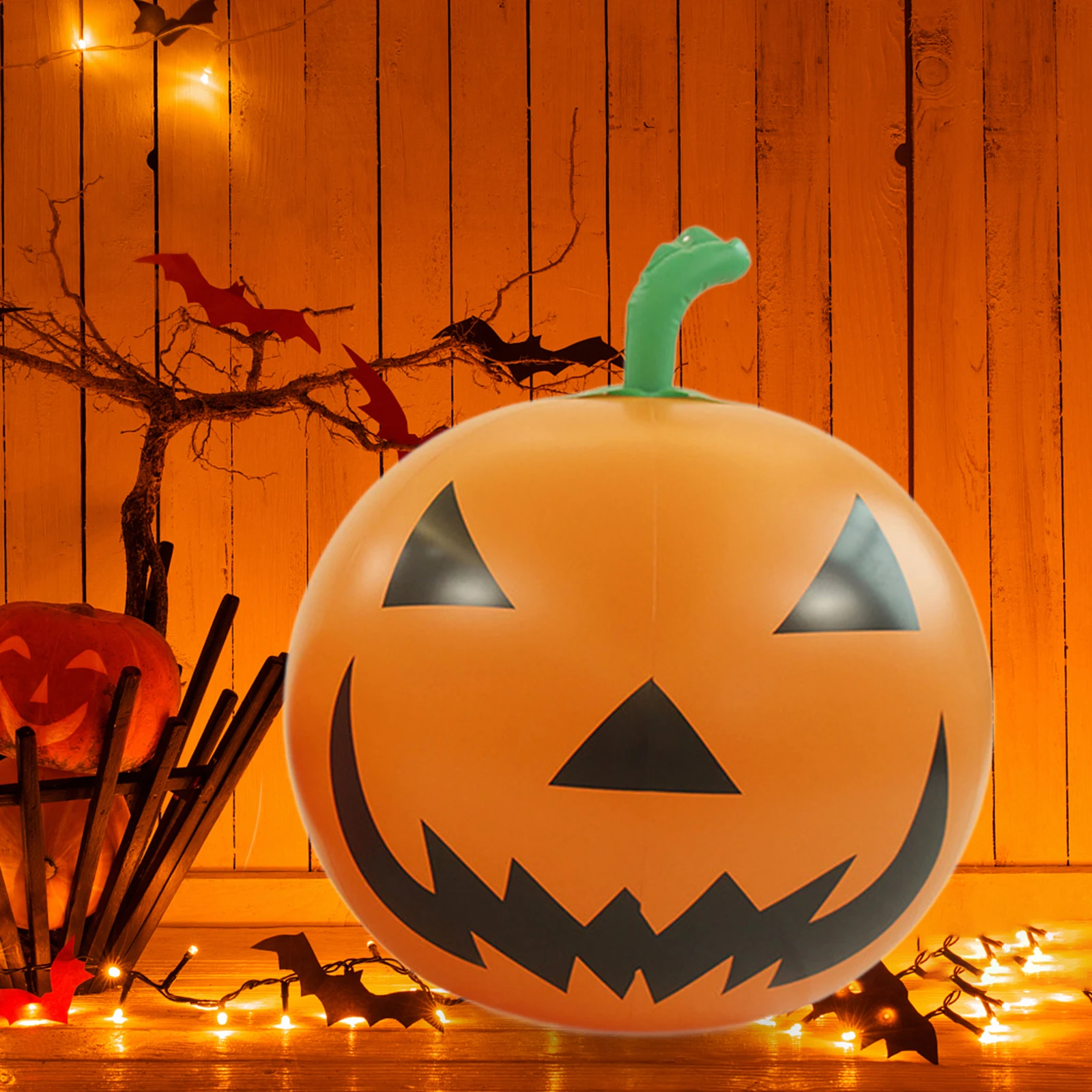 Halloween Pumpkin Decoration Inflatable Pumpkin Ball Party Inflatable PVC Halloween Ornament for Home Decor Outdoor Yard Lawn