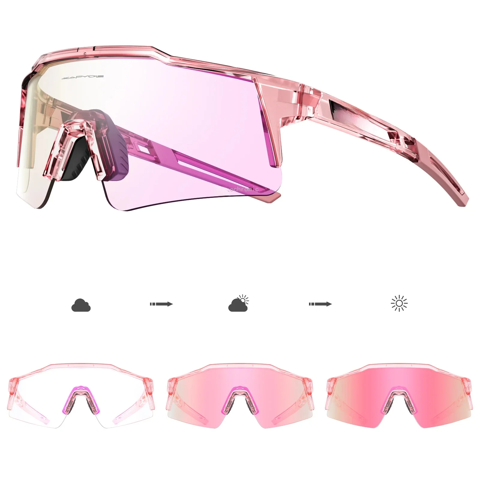 AliExpress kapvoe Kapvoe Red Photochromic Cycling Sunglasses for Men Blue Riding Glasses Mountain Bike New Bicycle Goggles Eyewear Sports