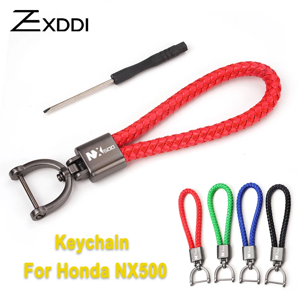 Motorcycle Accessories Key ring Keychain Key Chain High Quality Braided Rope Keyring  For Honda NX500 NX 500 2024 2025