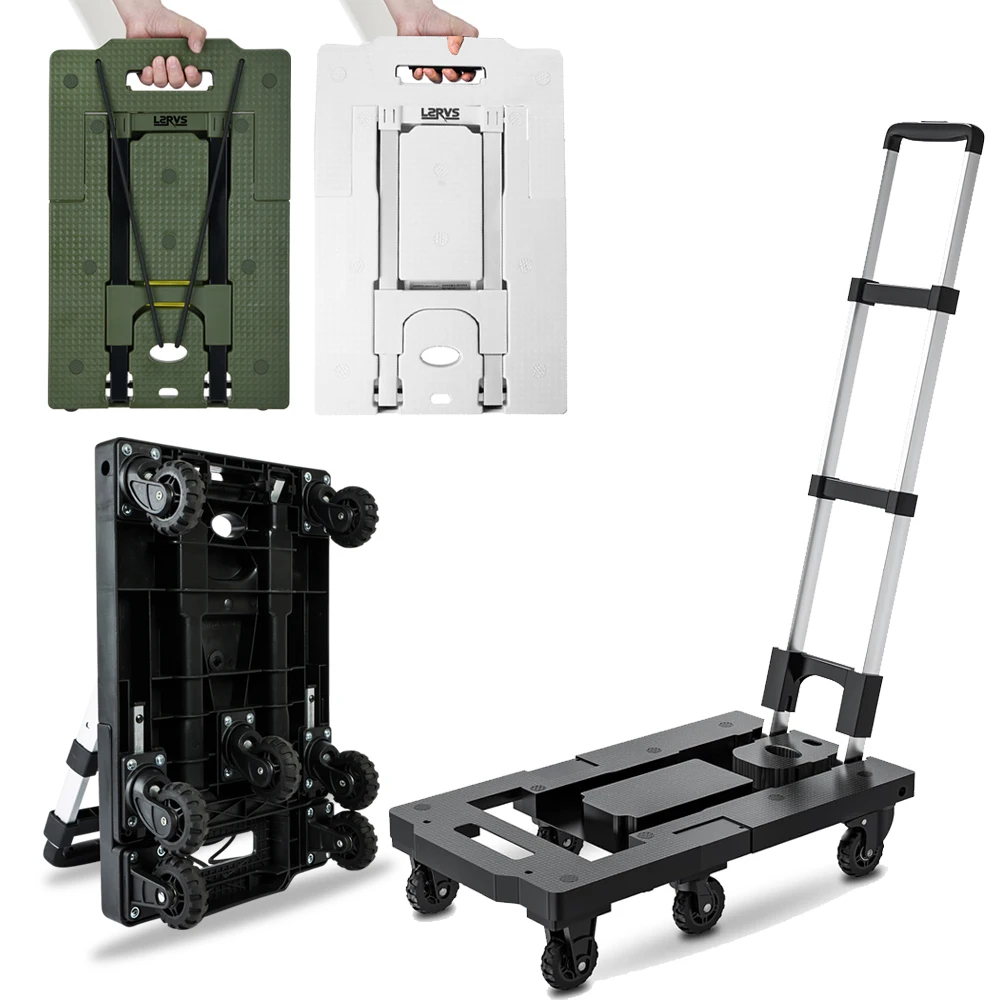 GIANXI Grocery Cart Portable Aluminum Alloy Shopping Folding Trolley Outdoor Portable Lightweight Step Climbing Folded Trolley 