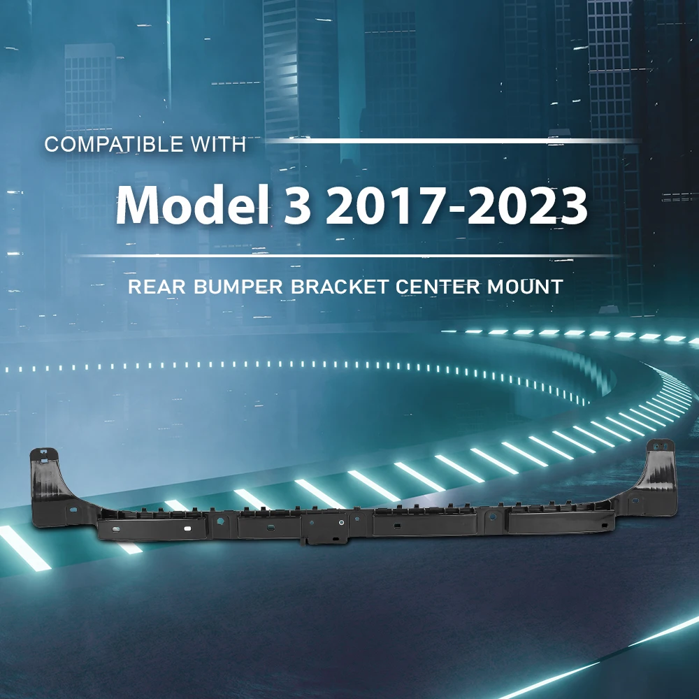 

Crossdesign Car Rear Bumper Bracket Center Mount Fit for Tesla Model 3 2017-2023 1121191-00-E Pom Black Durable Sturdy Strong