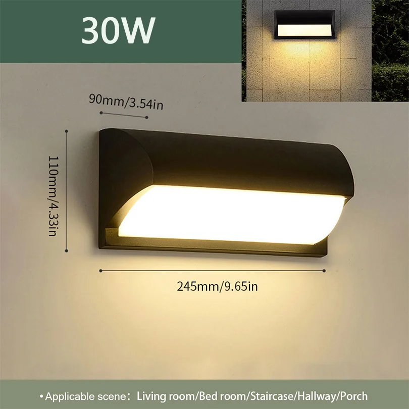 Other Led Outdoor Wand Licht Wasserdicht IP66 Motion Sensor Led Außen Beleuchtung Veranda Lichter Balkon Garten Lichter Außen Wand Lampe 6