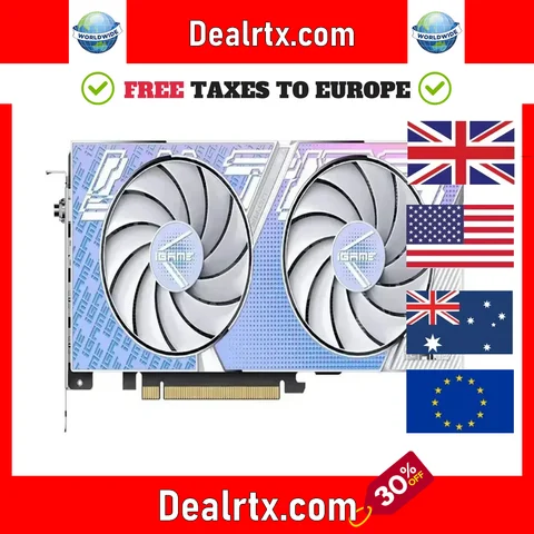 Tarjeta gráfica colorida usada GeForce RTX 4060 Ultra W DUO OC 8GB 128bit GDDR6 vídeo de juegos de computadora