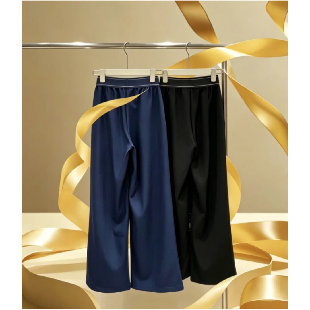 

Summer New style Women's Letter-printed Patchwork Waistband Yoga Casual Straight-leg Pants