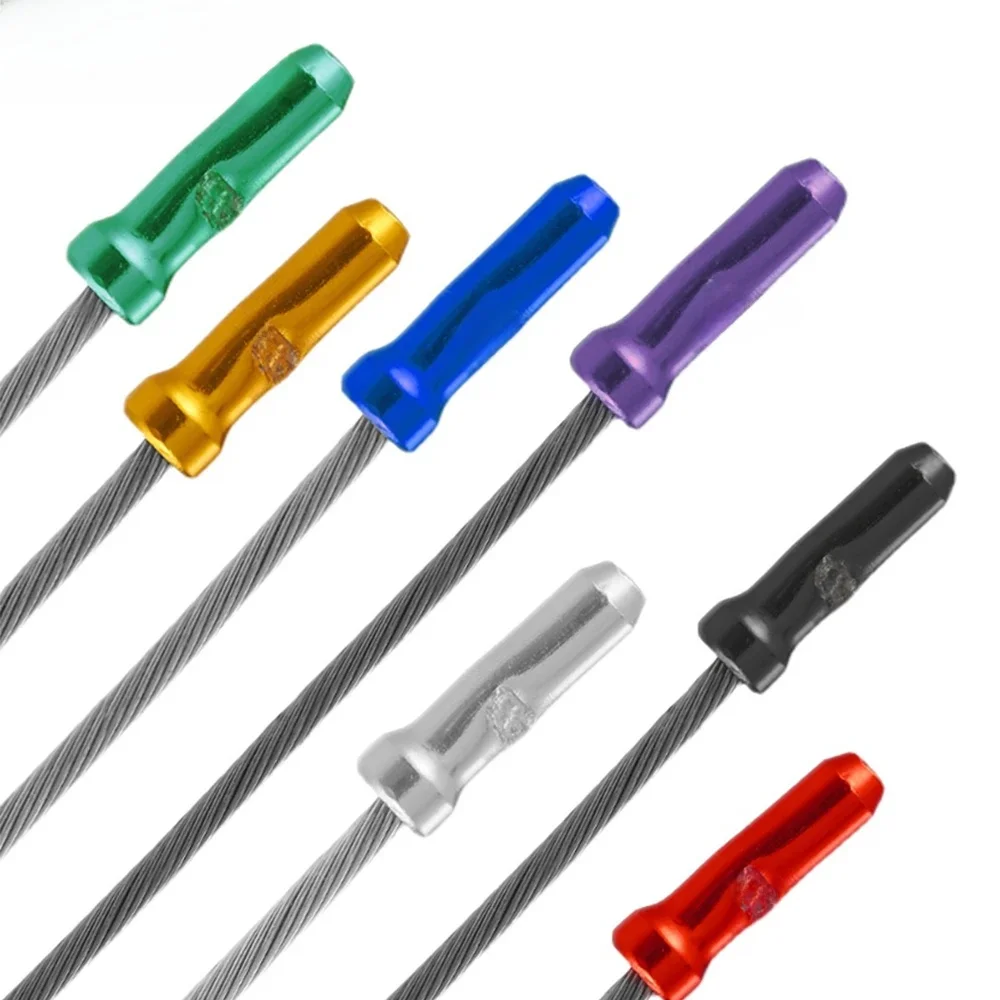 AliExpress heppe 100pcs Bike Shift Brake Cable End Caps MTB Road Bike Shift Brake Inner Cable End Cap Aluminum Alloy End Cap Derailleur Wire Tips