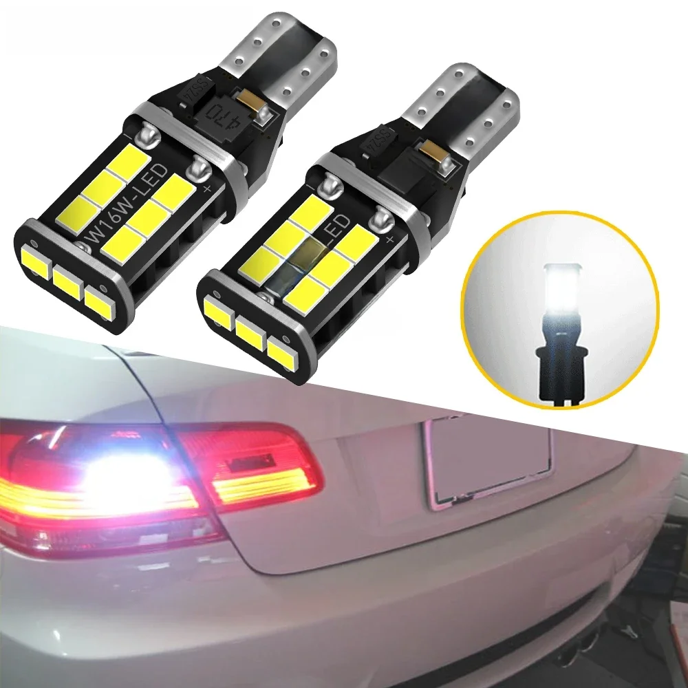 2 SZTUK W16W LED T15 CANBUS Samochodowe światła cofania Żarówka bez błędu OBC Lampa tylna do Lada Granta Niva Priora Kalina Xray Vesta — zdjęcie 2