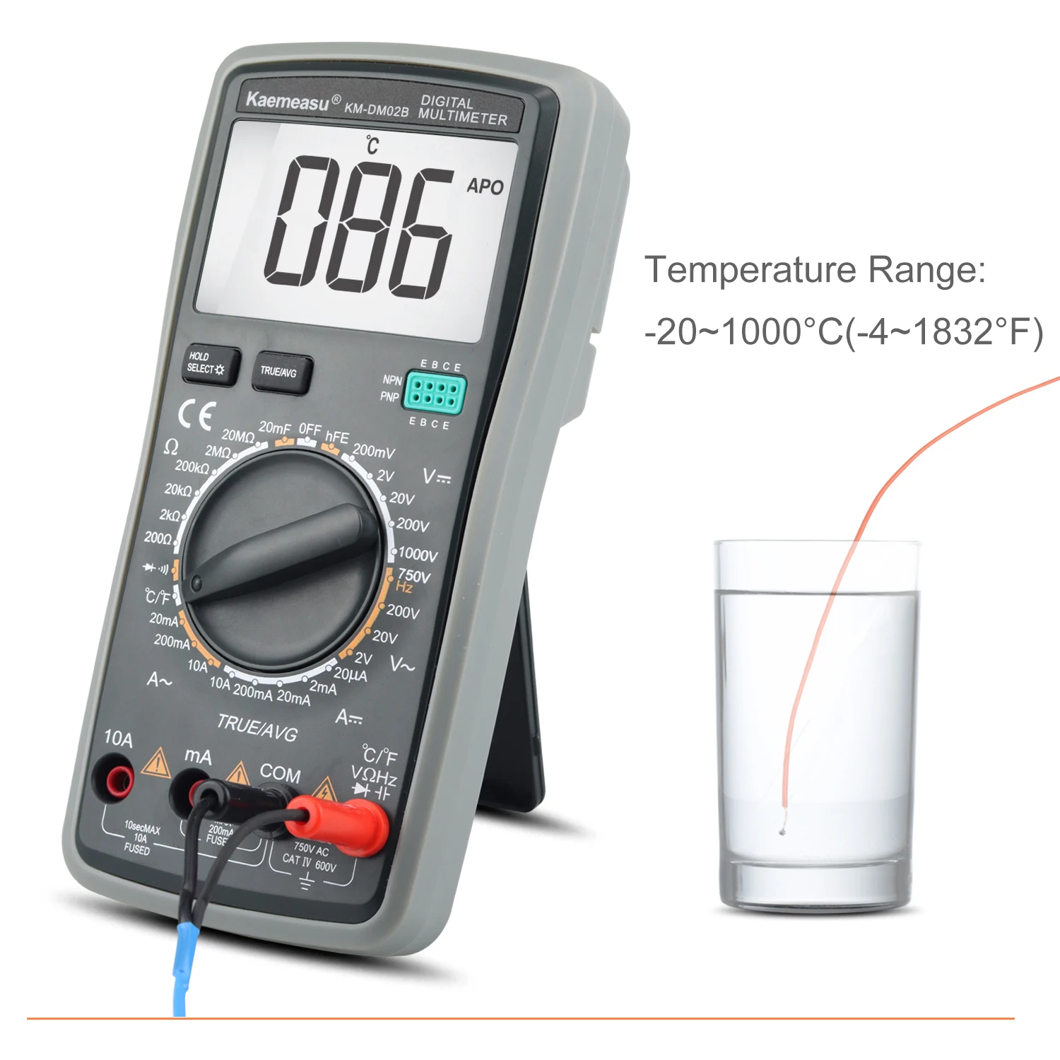 Kaemeasy multimetro digitale True RMS AVG tester multimetro intelligente multifunzione misurazione della temperatura