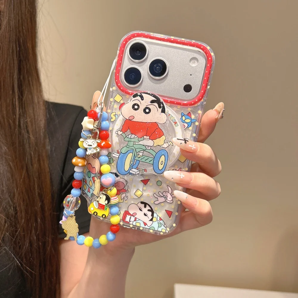 New Cute Anime Cartoon Character Phone Case For iPhone 17Promax 15 16 Pro 14 13 Fashion Shockproof Protective Case with Magnetic