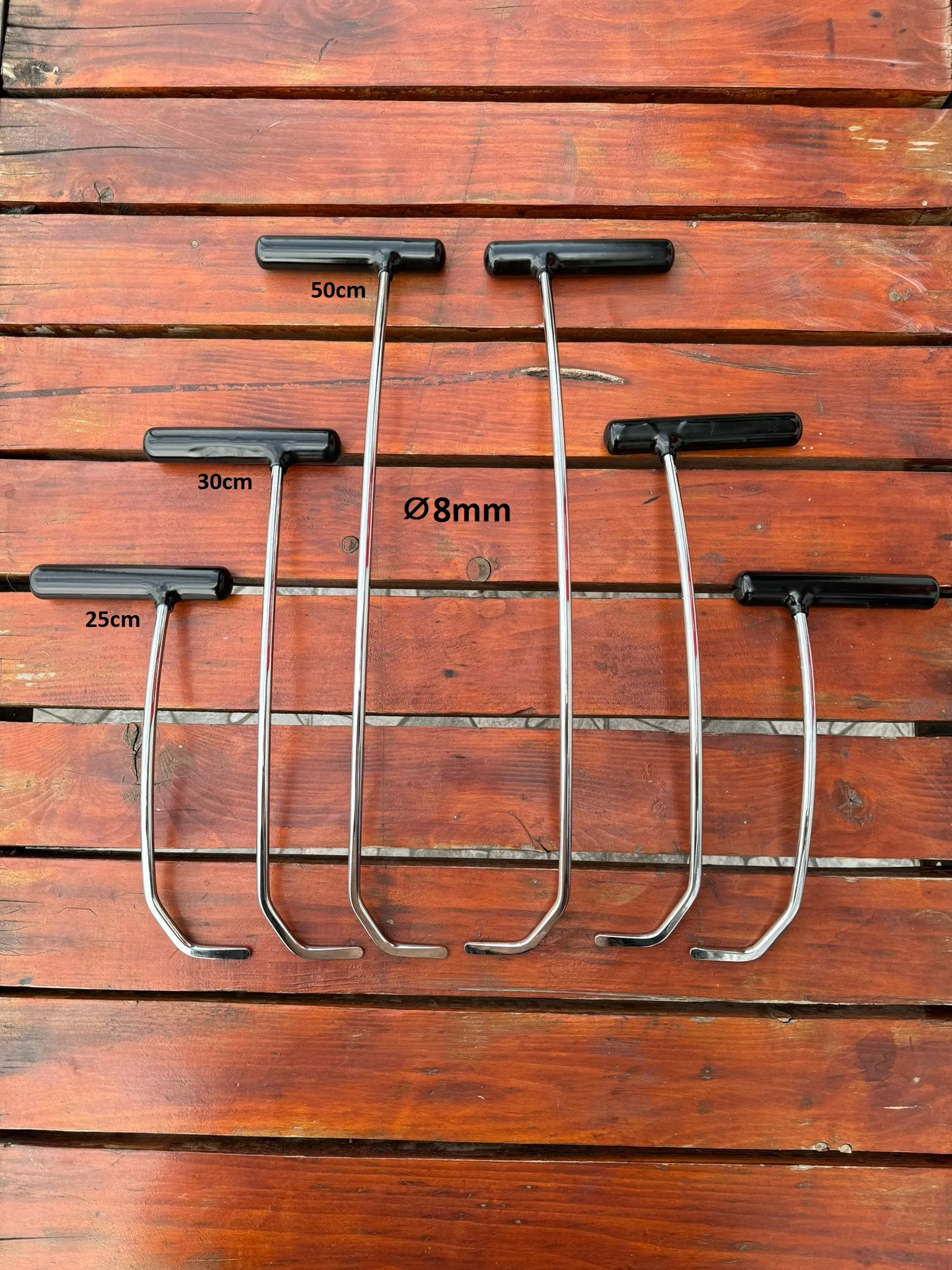 Paintless Dent Repair Rod steel 6 Pieces PDR Body Paintless Dent Repair