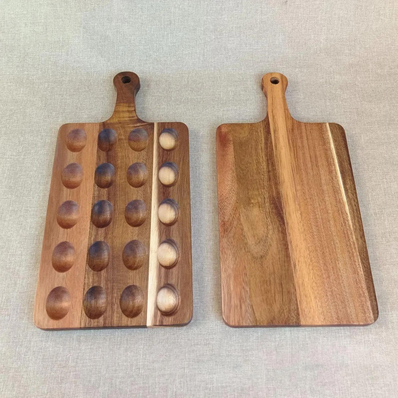 Deviled Egg Platter Egg Tray Wooden Rustic Organizer Egg Container Board Cuisine for Countertop Fridge Cabinet Home Kitchen Tool