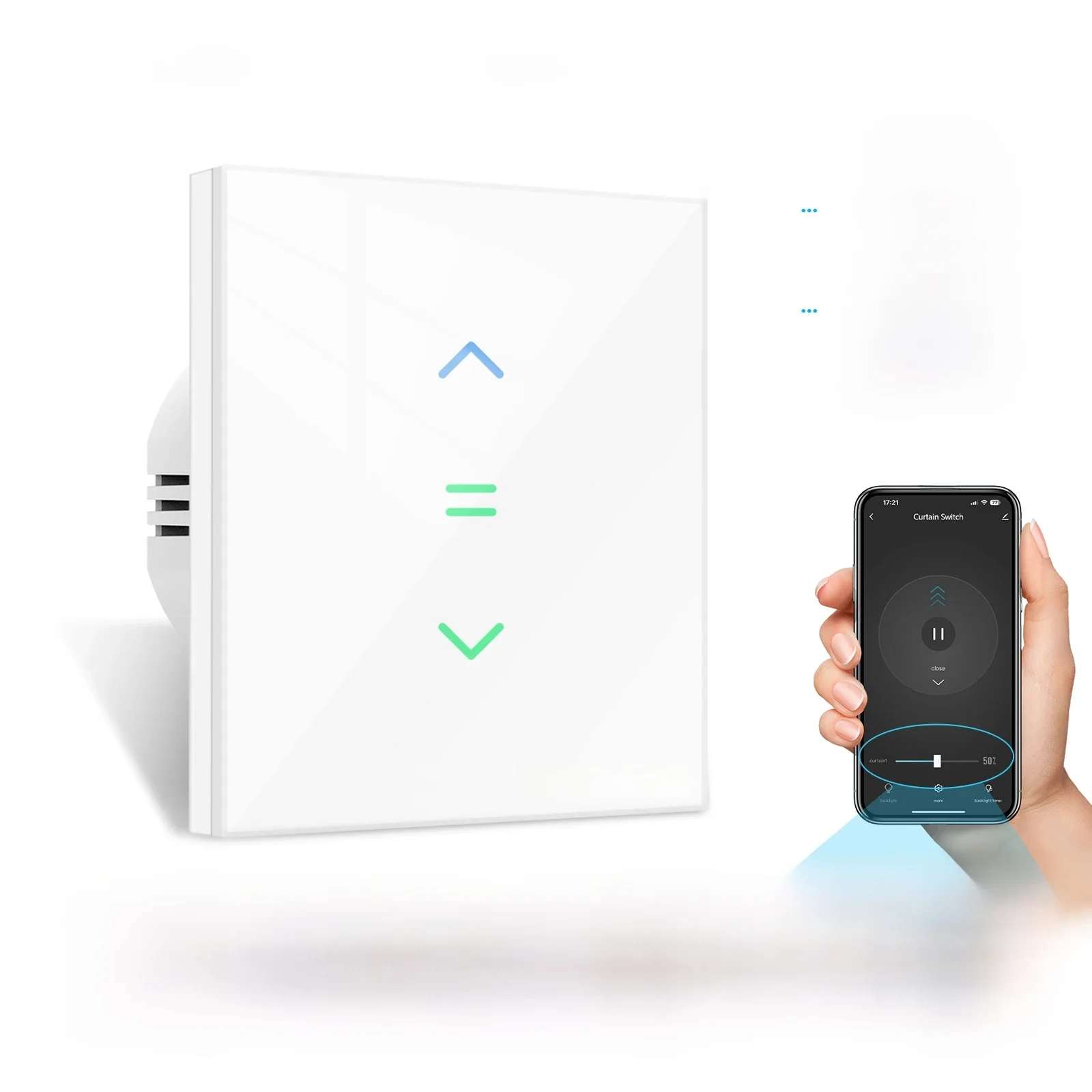7e generatie Tuya Smart Life Rolluik Touch Panel Schakelaar Percentage Afstandsbediening Timer Werk Google Assistent Alexa - afbeelding 2