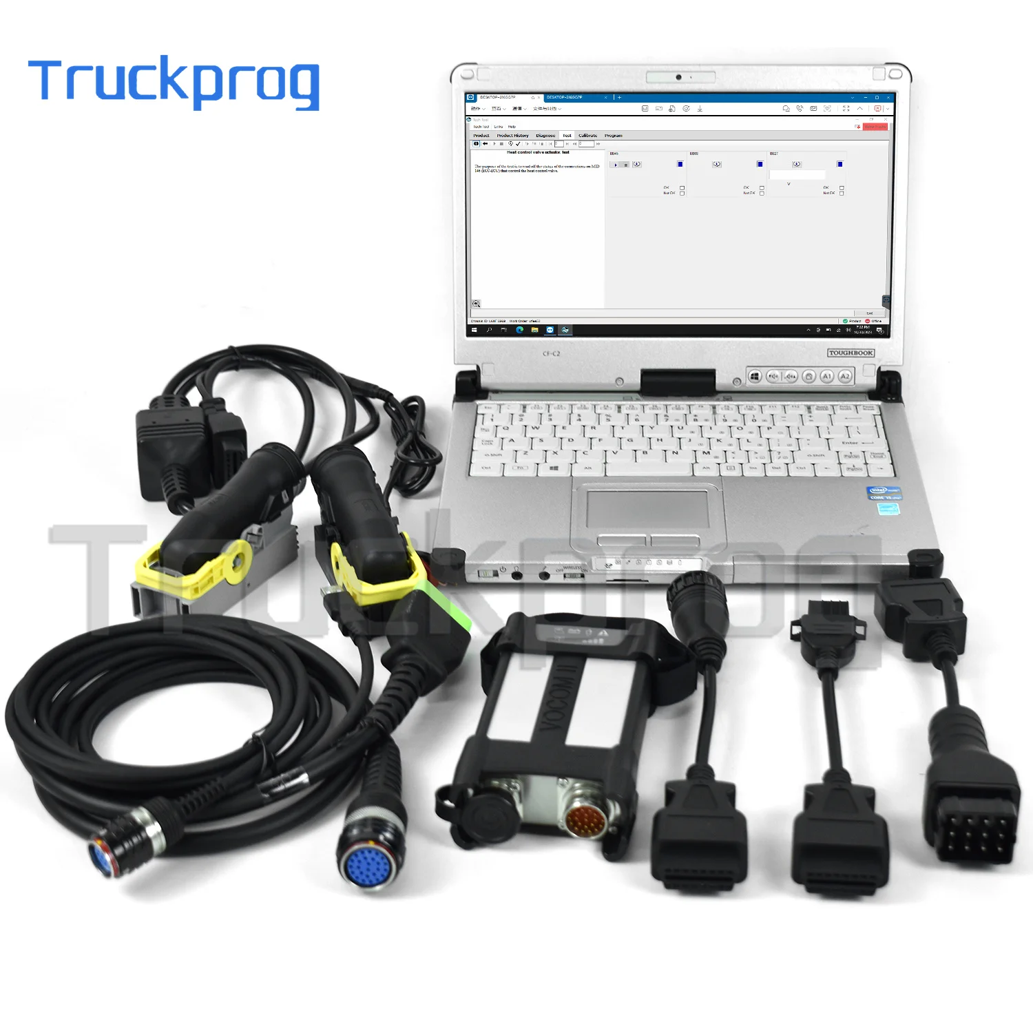 

for vocom II test ECU programming excavator for Renault UD Mack For VOCOM2 88890400 Diagnostic Tool CF C2 laptop