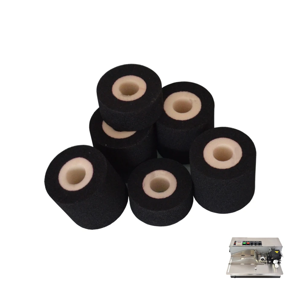 Imagem -04 - Rolo de Tinta Quente Linha de Embalagem de Alimentos Data de Impressão Rolo de Tinta Sólida Preta Diâmetro 36 mm Altura 32 mm Meu 380f