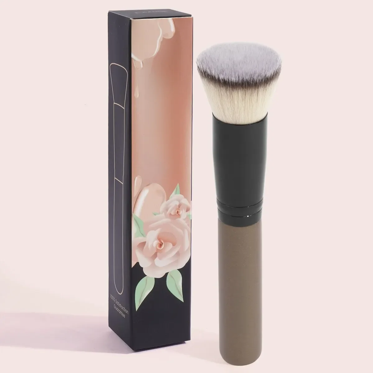 Maange-Pinceau de maquillage avec boîte pour femme, brosse pour fond de teint, correcteur, poudre, blush, contour, poils doux denses, outil de beauté, 1 pièce