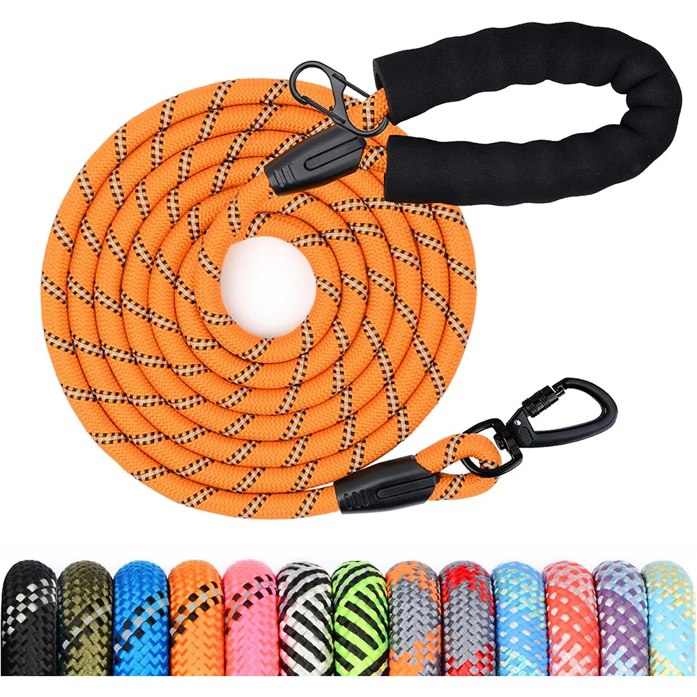 Long Dog Training Lead With Padded Handle For Walking And Training_voghion.com