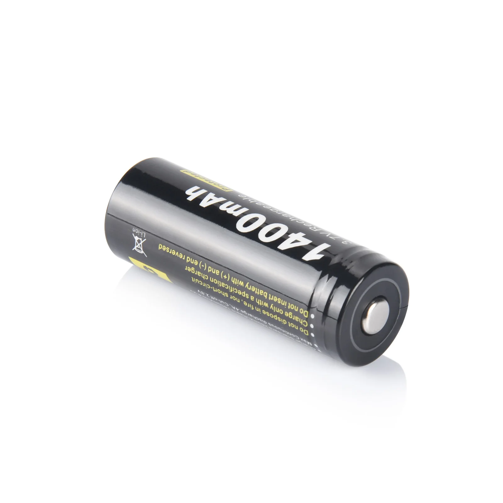 Soshine 18500 1400mAh Battery with Protected 3.7V 18500 Lithium Rechargeable Battery for LED Flashlight 1400mAh Li-ion Batteries