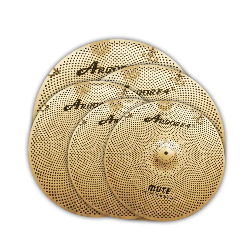 Arborea, golden mirror mute cymbal. 14''HH+16''C+18''C+20''R, 100% handmade