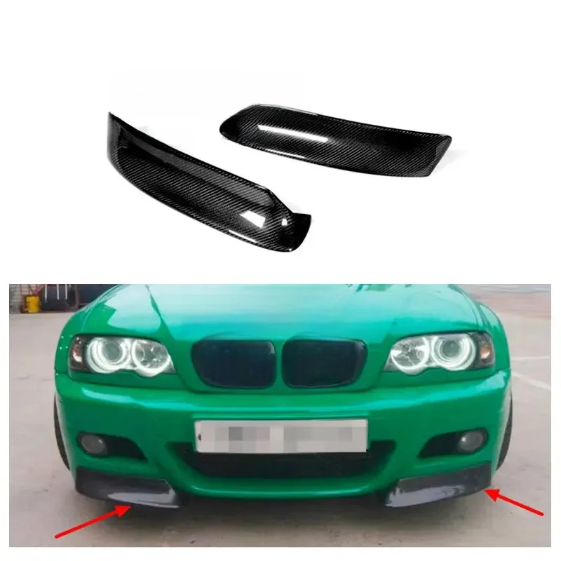 Séparateur de pare-chocs avant de voiture, diffuseur de becquet, lèvre de protection pour BMW E46 1999 – 2006 2001 M3 en Fiber de carbone Style CSL