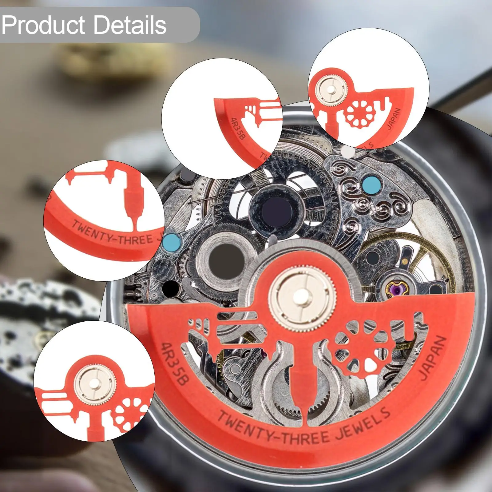NH34 NH35 NH38 NH39 Watch Movements Watch Rotor Stable Watch Component Metal Sheet Lettering Repair Replace Compatible Parts