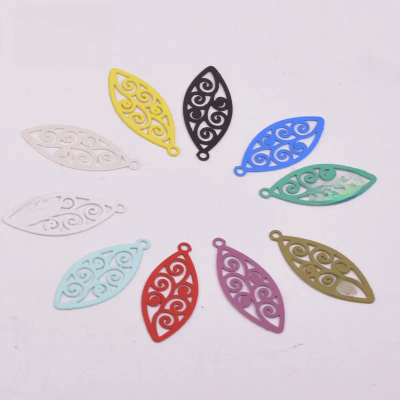 LIPPO Leaf Charms for Jewelry Making 8x20mm 100 Pieces AC7319 3