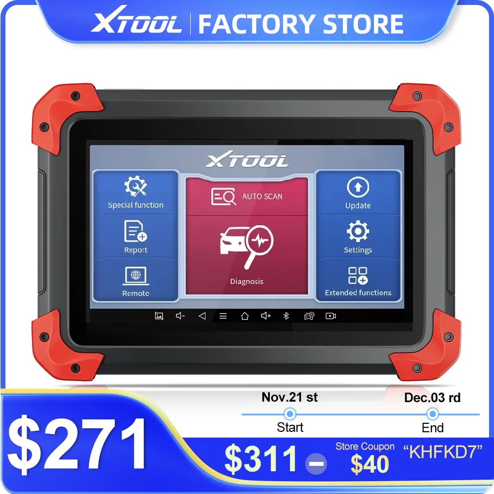 XTOOL D7 All System Car Diagnostic Tools Automotive OBD2 Scanner 36+ Reset Service ECU Coding With CAN FD DoIP