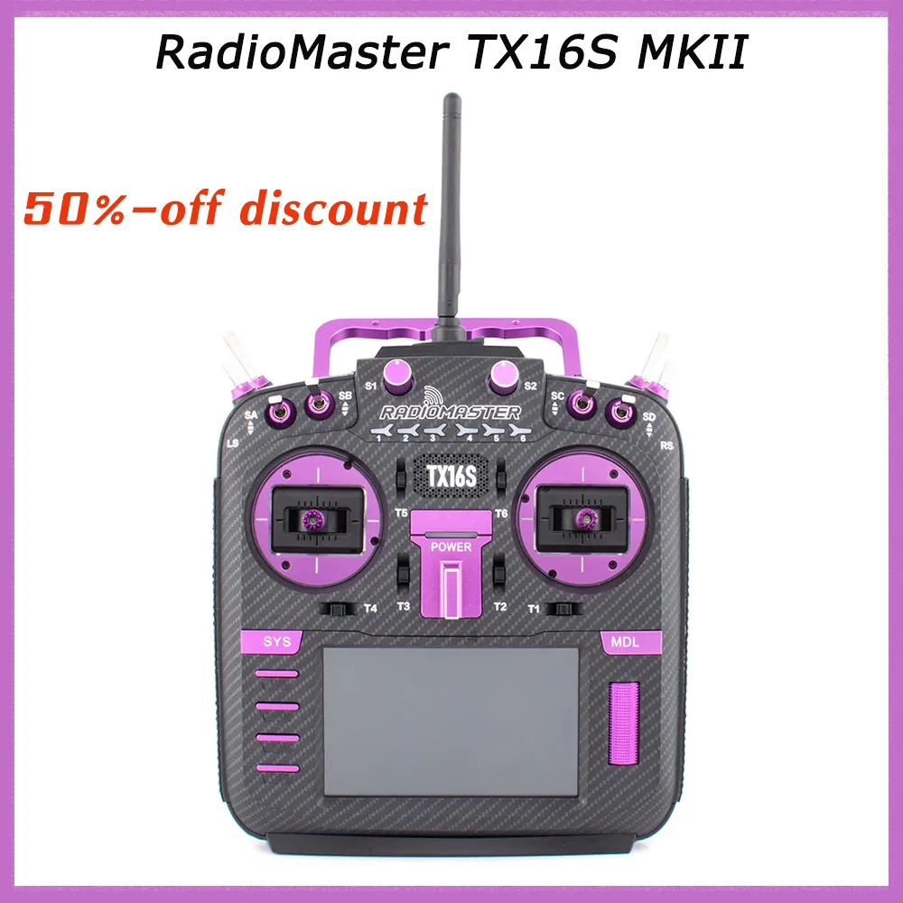 

Radiomaster TX16S Mark II Max Remote Controller Transmitters Joshua Bardwell Edition / ELRS / M2 V4.0 Hall Gimbal for FPV Drone