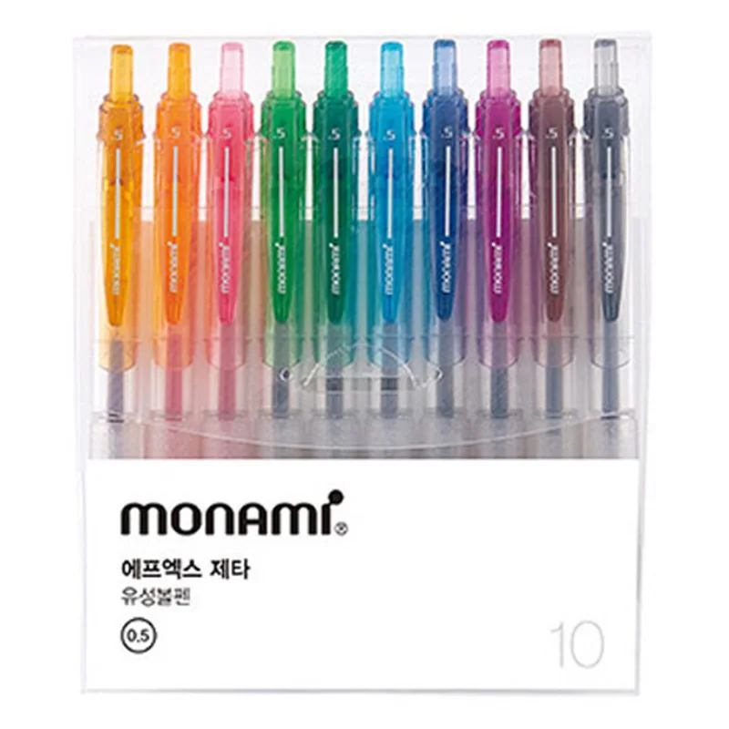 Monami FX ZETA Ballpoint Pen 10 Colors Set 0.5mm