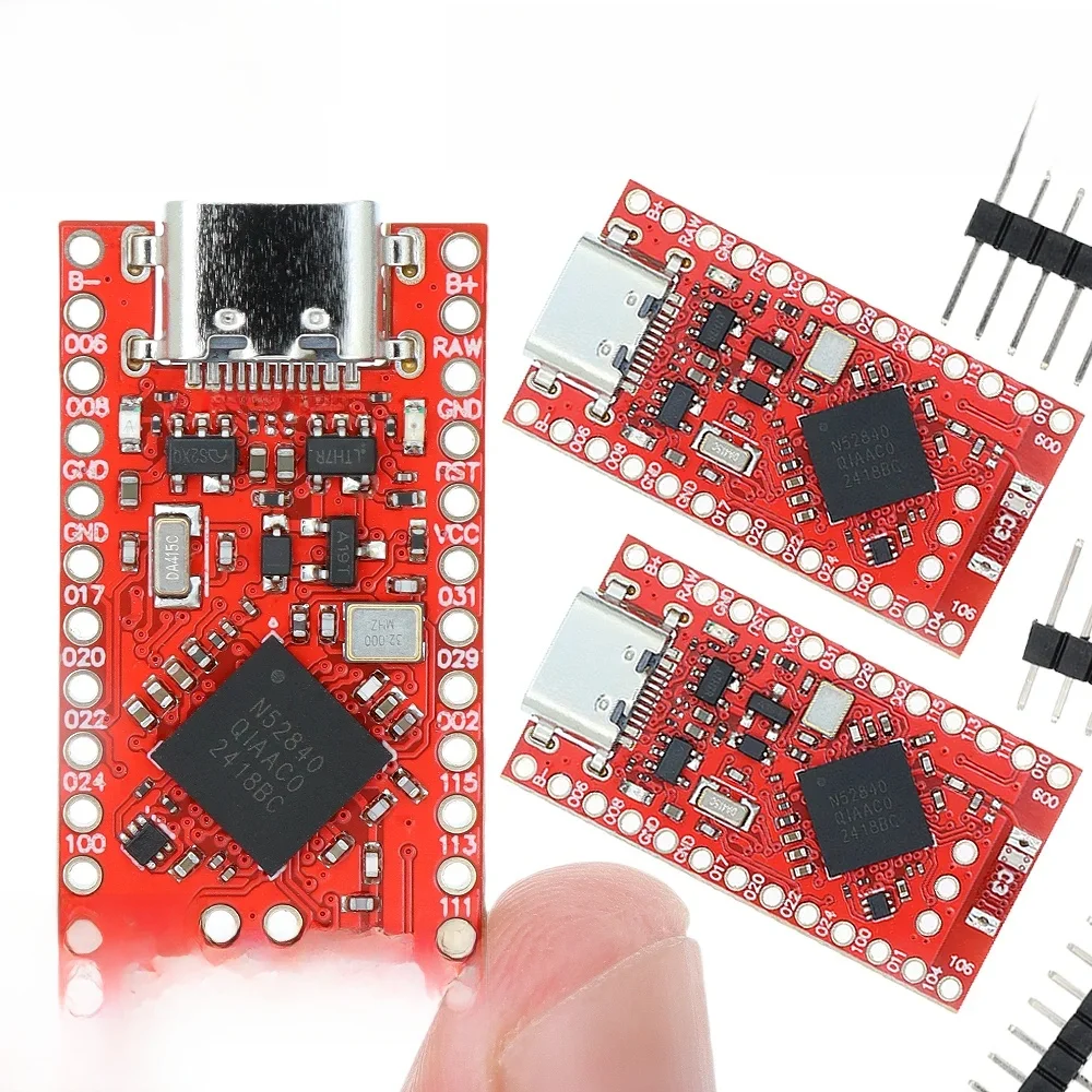 TENSTAR 2 stks NRF52840 Development Board Compatibel Met Nice! Nano V2.0 Bluetooth Split toetsenbord Pro Micro Red Board - afbeelding 2