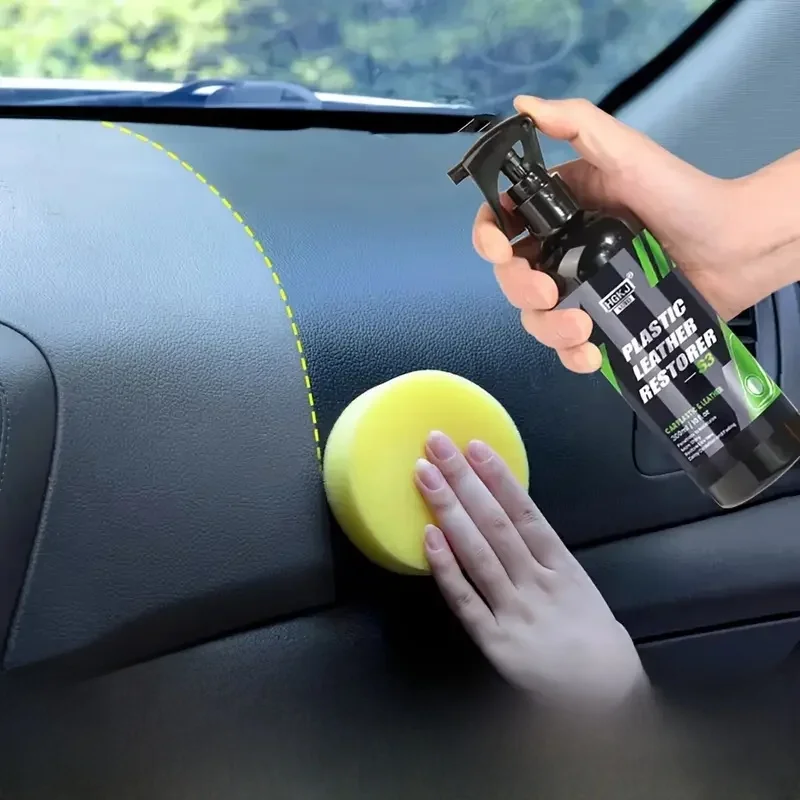 S3 voiture plastique cuir restaurateur Spray vernis nettoyant revêtement Agent retour au noir plus brillant voiture produits de nettoyage