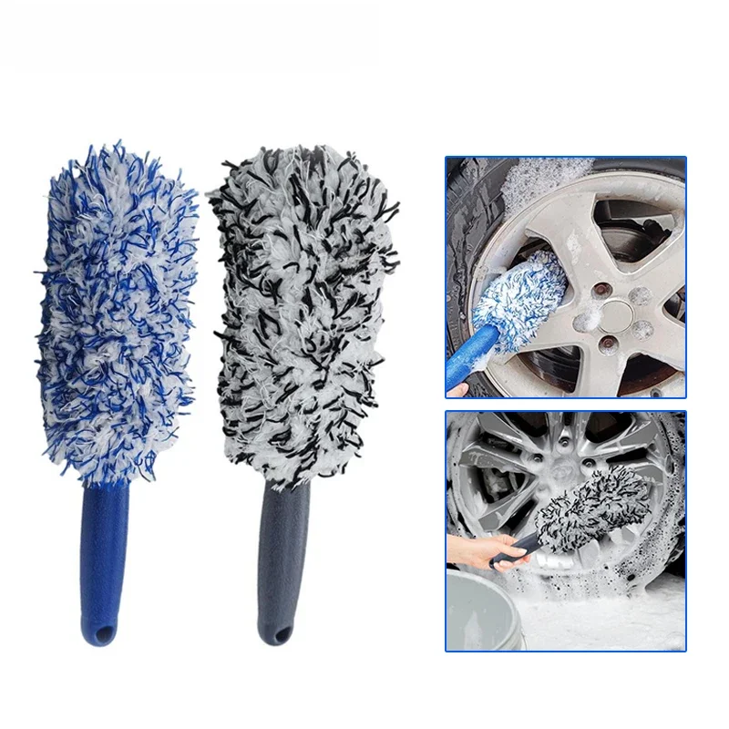 SEAMETAL-Carro Roda Pneu Rim Escova De Limpeza, Portátil, Plush, Hub, Lavagem Ferramenta, Carro