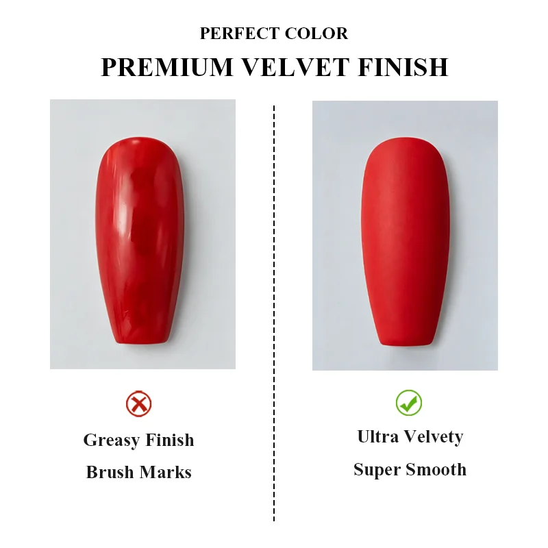PERFECT COLOR Non-Stick Matte Top Coat 16ml, Anti-Stick Powder No Wipe Gel, Velvet Matte Finish, Scratch Resistant, UV LED Cure