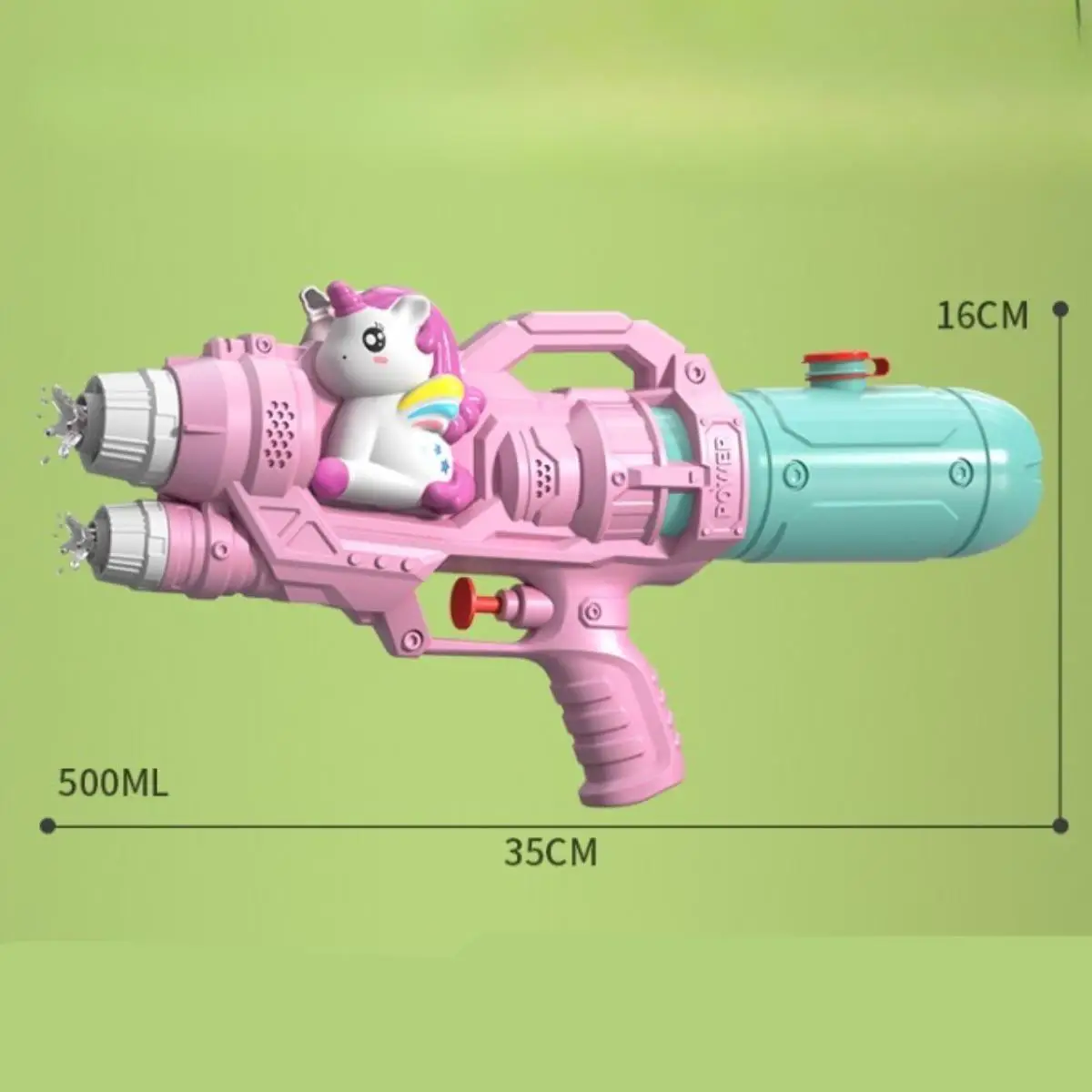 Acqua Soaker Blaster Cartoon Giocattolo per bambini Gioco all'aperto Artefatto Doppio foro Unicorno Pistola Piscina Interazione genitore-figlio