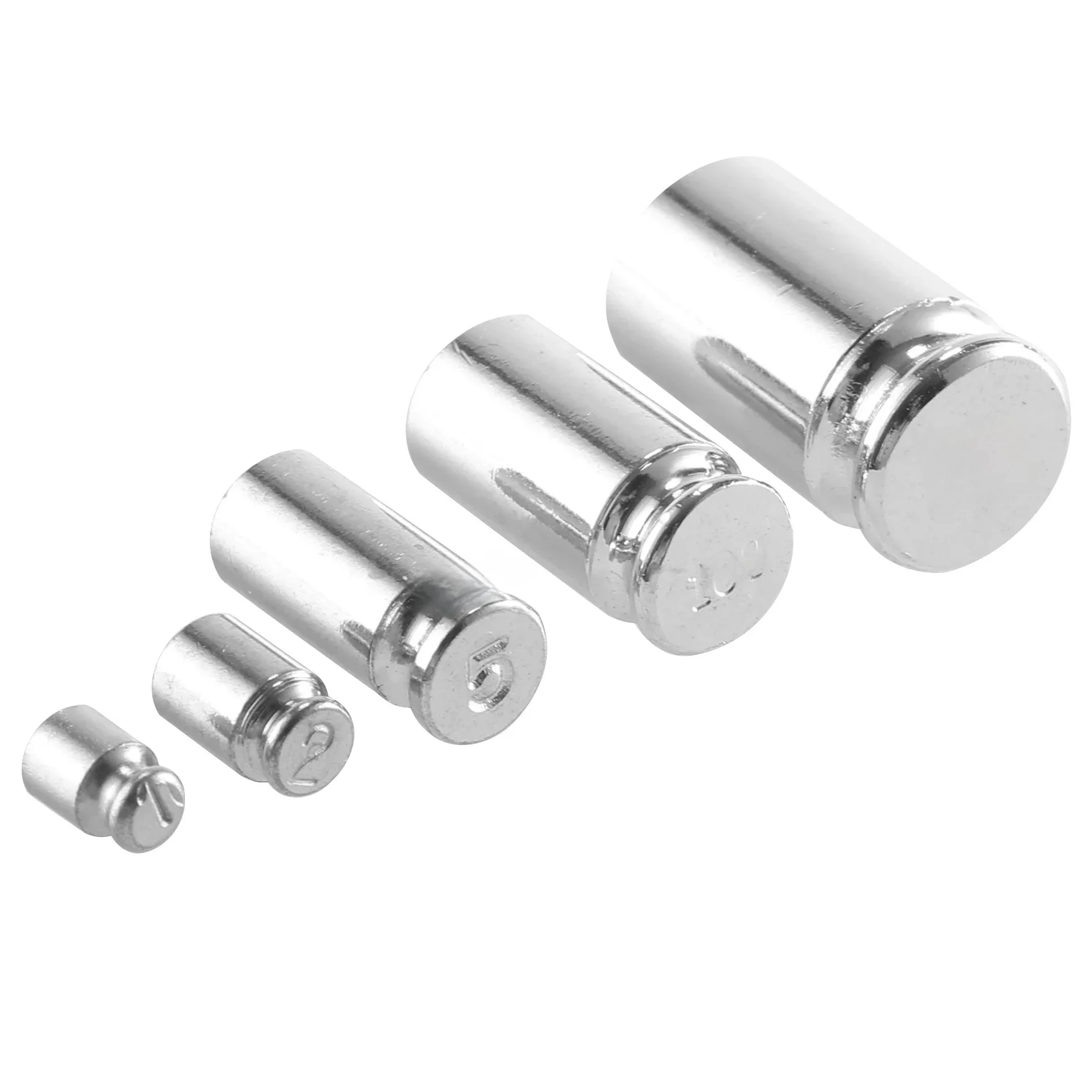 Weight 1g 2g 5g 10g 20g Chrome Plating Calibration Gram Scale Weight Set for Digital Scale Balance Silvery white
