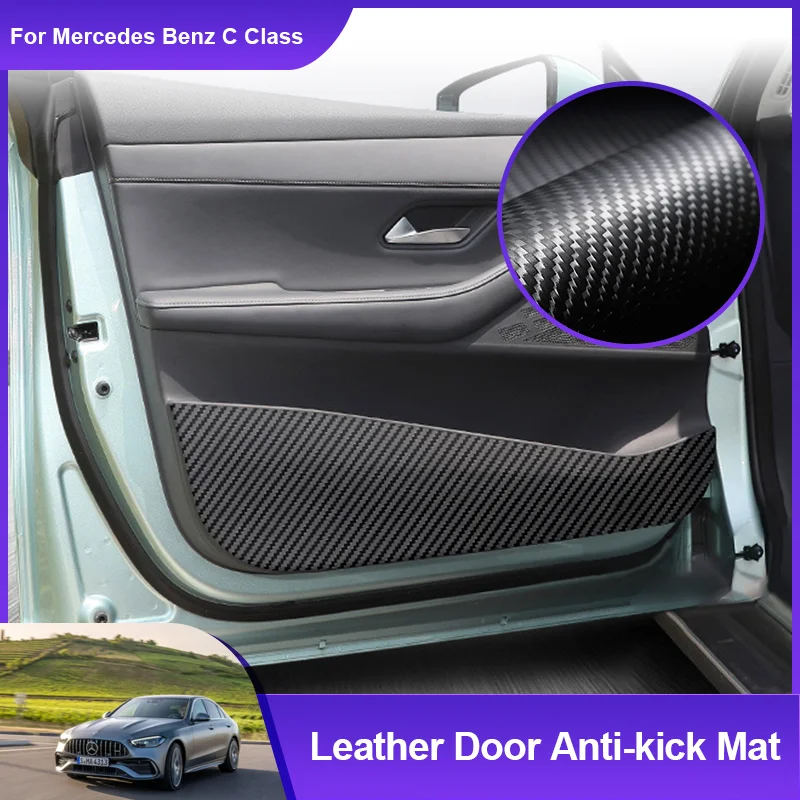 

Car Door Sill Anti Kick Pad Protection Side Edge Film Protector Sticker Accessories for Mercedes Benz C Class W206 C 220d Sedan