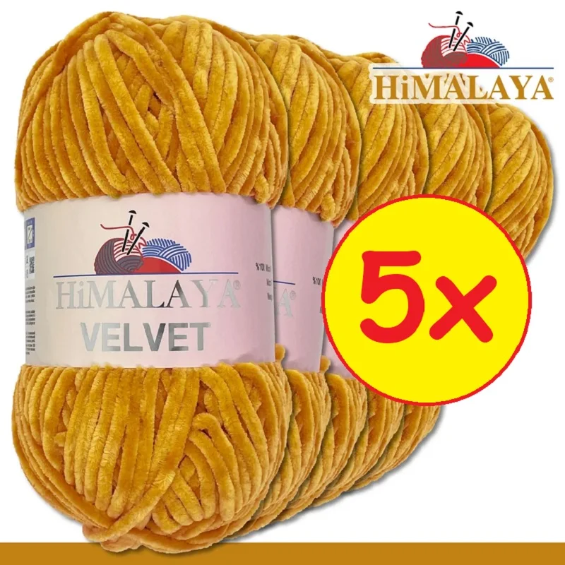 Himalaya VELVET - 5 Skein FREE SHIPPING Knitting Crochet Yarn 100g Soft Bulky Thick Plush Bella Chenille Baby Wool Toy Amigurumi