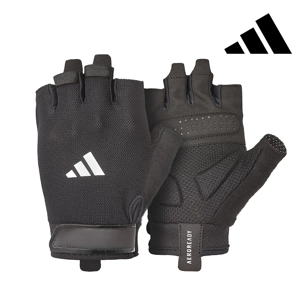 Adidas sports half gloves Fitness Gloves Finger Gym Gloves Cycling Gloves Essential Training Fitness Gloves Pull-ups Pull-ups Weight Crossfit (White)