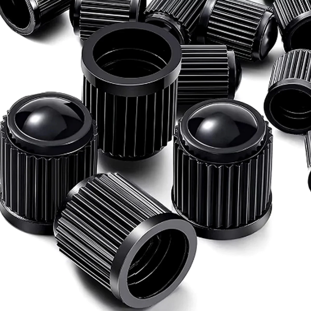 AliExpress 10/20/50/100PCS Tire Valve Cover Universal Rod Cover Suitable for Motorcycle, Bicycle, Car Black