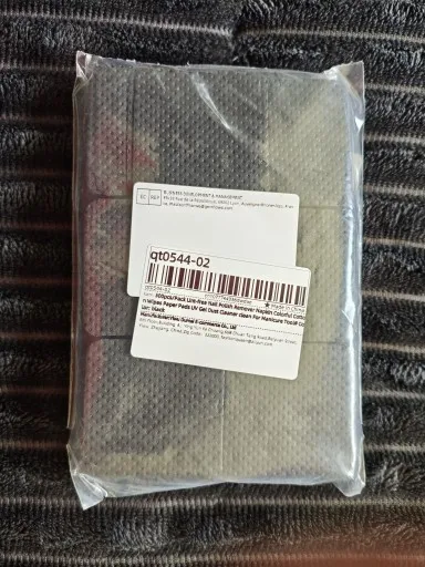 300pcs/Pack Lint-free Nail Polish Remover Napkin Colorful Cotton Wipes Paper Pads UV Gel Dust Cleaner Cleaning For Manicure Tool photo review