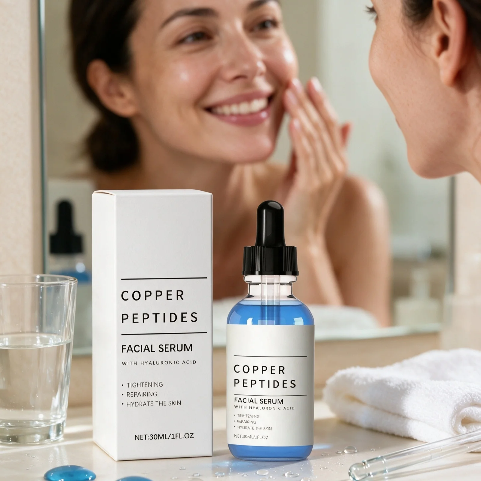 Hyaluronic Acid Serum Deep Moisturizing Replenish Skin Nutrition Repair Skin Barrier Boost Radiance Anti Aging Facial Serum 30ml