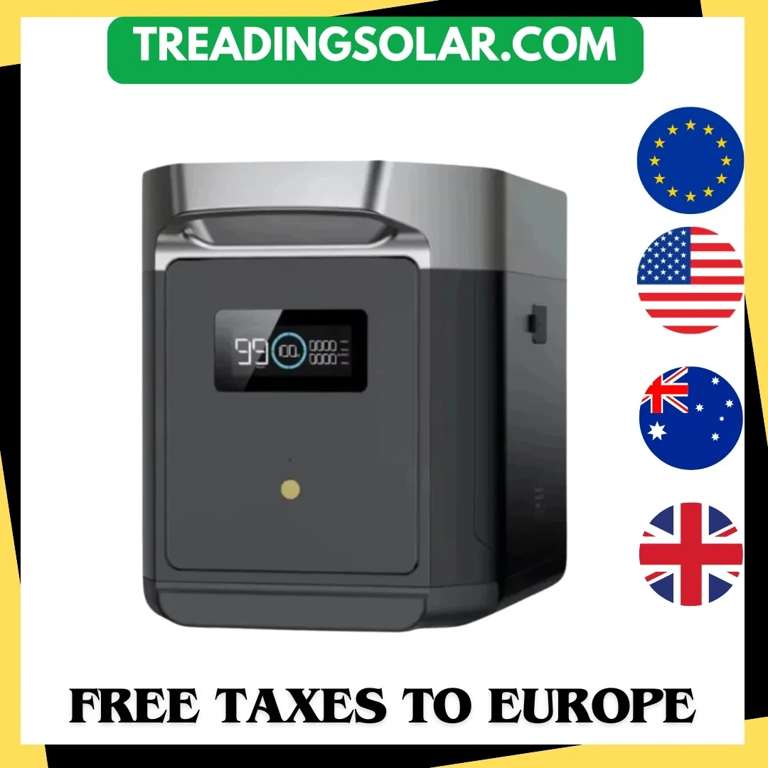 EcoFlow-Centrale électrique portable DELTA 2, Générateur solaire, Prises AC, Prise CN, Montres domestiques, Batterie VEFEPO4, 10