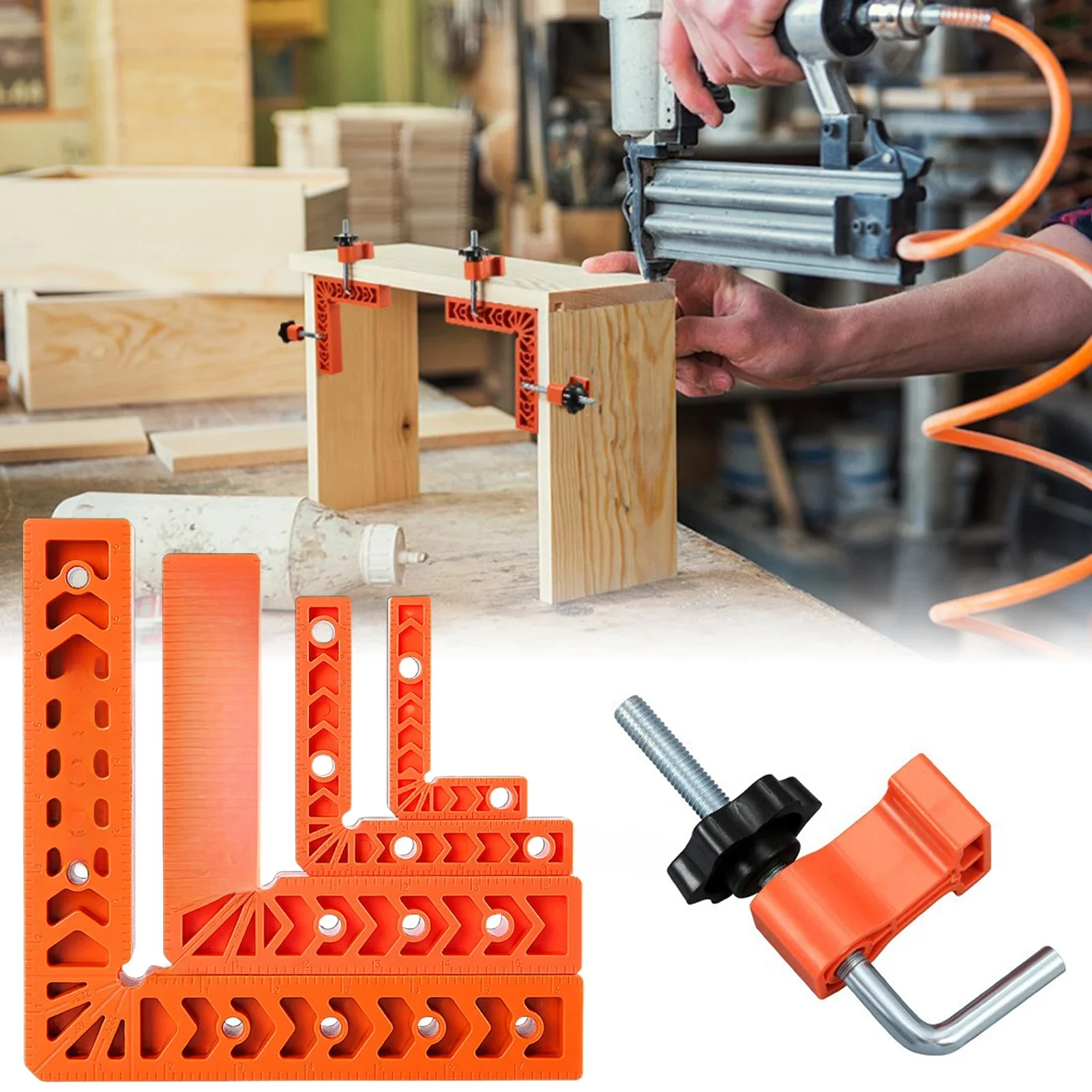 1/3 pièces Woodowrking 90 degrés positionnement carré 3/4/6/8 pouces pince à Angle droit réutilisable en plastique L fixation pince coin